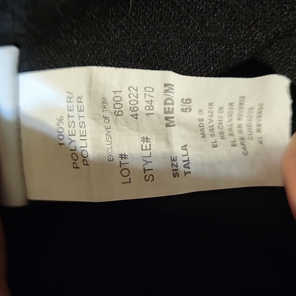 Girl's Identity Skort/Skirt Black W/Front Flap - Picture 5 of 5